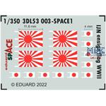 IJN ensign flags SPACE 1/350  3D Decals + PE