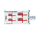 Royal Navy ensign flags SPACE 1/350 3D Decals + PE