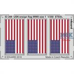 USN ensign flag WWII size 1 STEEL 1/350