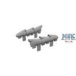 Supermarine Spitfire Mk.Ia exhaust stacks 3D PRINT