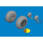 Curtiss P-40N Warhawk wheels with cross tread