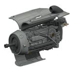 Messerschmitt Bf-109K-4 engine PRINT 1/72