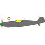 Bf-109G-6 late Erla canopy Masking Tape