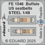Brewster F2A-2 Buffalo US seatbelts STEEL 1/48