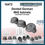Dented german M42 helmets