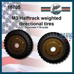 M3 halftrack, directional weightes tires (1:16)