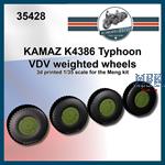 Kamaz K4386 Typhoon weighted wheels (for Meng)