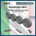 Autoblinda AB41 "Lybia" weighted wheels