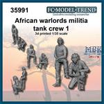 African warlords militia tank crew , set 1