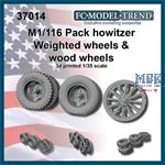M1 pack howitzer weighted and wood wheels