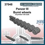 Panzer III burnt wheels