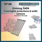 Unimog S404 front light protectors & width sensors