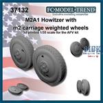 M2A1 Howitzer + M2 carriage weighted wheels