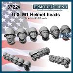 US M1 helmet heads WWII