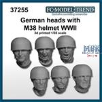 German heads with M38 helmet WWII