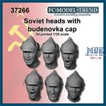 Soviet soldier heads with budenovka WWII