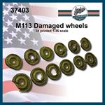 M113 damaged wheels