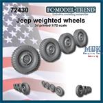 Jeep, weighted wheels (1:72)