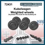Kübelwagen, weighted wheels (1:72)