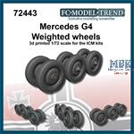 Mercedes G4 "gelande" weighted wheels (1:72)