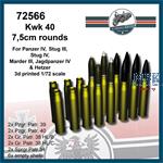 7,5cm rounds for Kwk 40 (1:72)