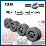 Flak 18 weighted wheels (1:72)