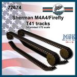 T41 tracks for M4A4 Sherman / Firefly (1:72)