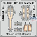Messerschmitt Bf-109C seatbelts STEEL 1/48