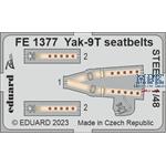 Yakovlev Yak-9T seatbelts STEEL 1/48