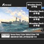 German Heavy Cruiser ADMIRAL SCHEER 40 Wooden Deck