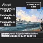German Heavy Cruiser ADMIRAL SCHEER Painting Mask