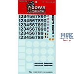 Sports Car Numbers Decal Sheet (1/25 or 1/24)