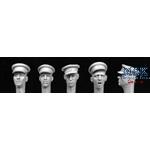 Heads with Soviet WW2 officer's caps