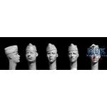 5 heads, wearing US 'Overseas' caps