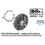 PZL M18 Dromader - Engine and Exhaust - 3d Printed