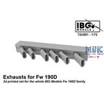 Exhausts for Fw 190D family - 3D print upgrade set
