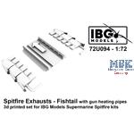 Supermarine Spitfire Exhausts - Fishtail gun h. 3D