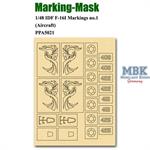 Marking Mask for 1/48 IDF F-16I Markings no.1