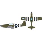 North-American P-51B US insignia  + D-Day Masks