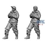 WW2 US Bomber Bomber waist Gunner 2 heads  1:72