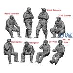 WW2 US Bomber B-17 Crew Set - 8 Figures 1:72