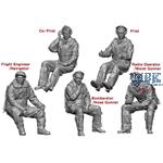 B-25 early Crew Set 5 Figures 1:72