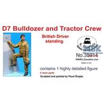 British D7 Tractor + Bulldozer Driver standing