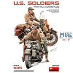 U.S. Soldiers w/ WLA Motorcycles