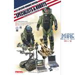 US explosive ordnance disposal specialists & robot