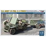 U.S. ARMY 1/4-ton, 4×4 truck with T3 trailer