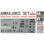 Ambulance Set - inside parts, stretcher, figures