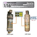 Decal f.WWII German Fire Extinguisher Early&Late