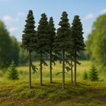 Fichten / Spruce w/ Trunk 10-12cm m.Stamm 5x