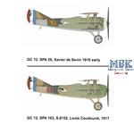 Spad S.XIII GC 12 early & late Sevin & Coudouret